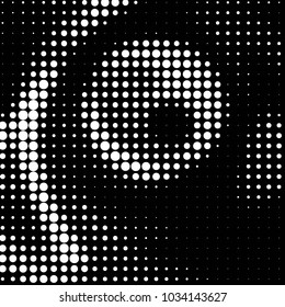 Spotted black and white grunge vector line background. Abstract halftone illustration background. Grunge grid polka dot background pattern
