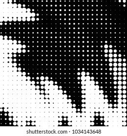 Spotted black and white grunge vector line background. Abstract halftone illustration background. Grunge grid polka dot background pattern
