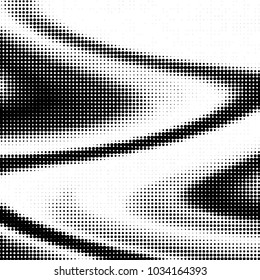Spotted black and white grunge vector line background. Abstract halftone illustration background. Grunge grid polka dot background pattern

