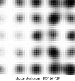 Spotted black and white grunge vector line background. Abstract halftone illustration background. Grunge grid polka dot background pattern
