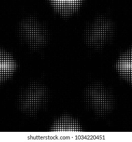 Spotted black and white grunge vector line background. Abstract halftone illustration background. Grunge grid polka dot background pattern
