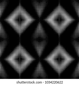 Spotted black and white grunge vector line background. Abstract halftone illustration background. Grunge grid polka dot background pattern
