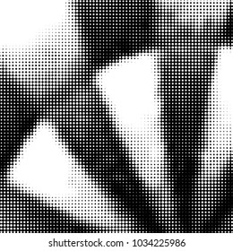 Spotted black and white grunge vector line background. Abstract halftone illustration background. Grunge grid polka dot background pattern
