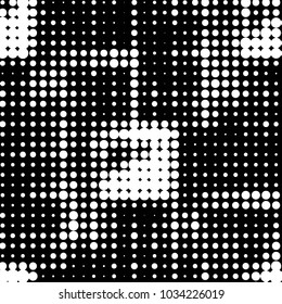 Spotted black and white grunge vector line background. Abstract halftone illustration background. Grunge grid polka dot background pattern
