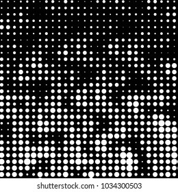 Spotted black and white grunge vector line background. Abstract halftone illustration background. Grunge grid polka dot background pattern
