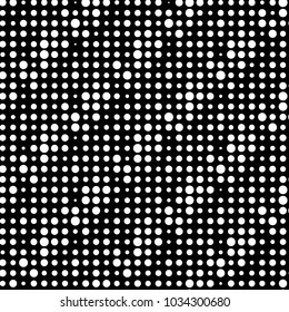 Spotted black and white grunge vector line background. Abstract halftone illustration background. Grunge grid polka dot background pattern
