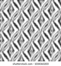 Spotted black and white grunge vector line background. Abstract halftone illustration background. Grunge grid polka dot background pattern
