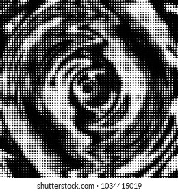 Spotted black and white grunge vector line background. Abstract halftone illustration background. Grunge grid polka dot background pattern
