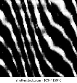 Spotted black and white grunge vector line background. Abstract halftone illustration background. Grunge grid polka dot background pattern
