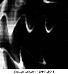 Spotted black and white grunge vector line background. Abstract halftone illustration background. Grunge grid polka dot background pattern
