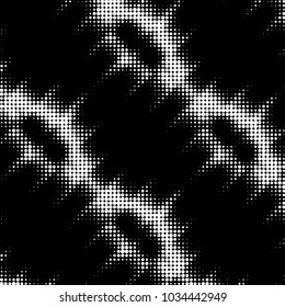 Spotted black and white grunge vector line background. Abstract halftone illustration background. Grunge grid polka dot background pattern
