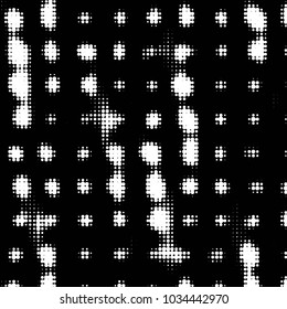 Spotted black and white grunge vector line background. Abstract halftone illustration background. Grunge grid polka dot background pattern
