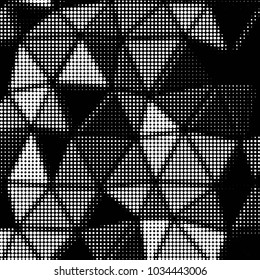 Spotted black and white grunge vector line background. Abstract halftone illustration background. Grunge grid polka dot background pattern
