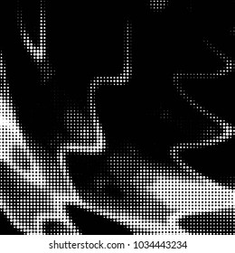 Spotted black and white grunge vector line background. Abstract halftone illustration background. Grunge grid polka dot background pattern
