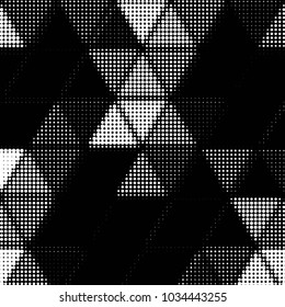 Spotted black and white grunge vector line background. Abstract halftone illustration background. Grunge grid polka dot background pattern
