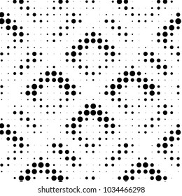 Spotted black and white grunge vector line background. Abstract halftone illustration background. Grunge grid polka dot background pattern
