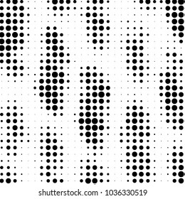 Spotted black and white grunge vector line background. Abstract halftone illustration background. Grunge grid polka dot background pattern

