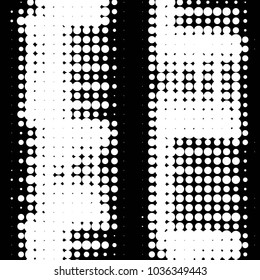 Spotted black and white grunge vector line background. Abstract halftone illustration background. Grunge grid polka dot background pattern
