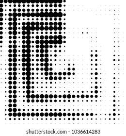 Spotted black and white grunge vector line background. Abstract halftone illustration background. Grunge grid polka dot background pattern