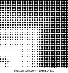 Spotted black and white grunge vector line background. Abstract halftone illustration background. Grunge grid polka dot background pattern