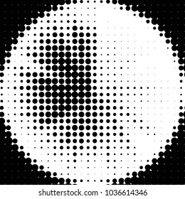 Spotted black and white grunge vector line background. Abstract halftone illustration background. Grunge grid polka dot background pattern