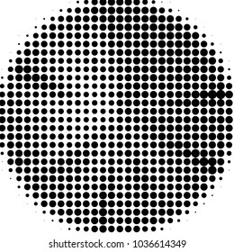 Spotted black and white grunge vector line background. Abstract halftone illustration background. Grunge grid polka dot background pattern