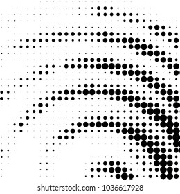 Spotted black and white grunge vector line background. Abstract halftone illustration background. Grunge grid polka dot background pattern
