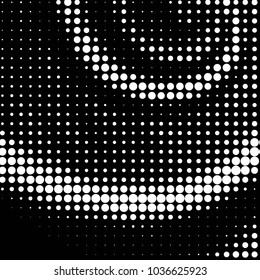 Spotted black and white grunge vector line background. Abstract halftone illustration background. Grunge grid polka dot background pattern
