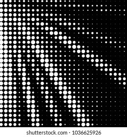Spotted black and white grunge vector line background. Abstract halftone illustration background. Grunge grid polka dot background pattern
