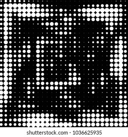 Spotted black and white grunge vector line background. Abstract halftone illustration background. Grunge grid polka dot background pattern
