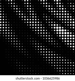 Spotted black and white grunge vector line background. Abstract halftone illustration background. Grunge grid polka dot background pattern
