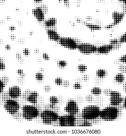 Spotted black and white grunge vector line background. Abstract halftone illustration background. Grunge grid polka dot background pattern
