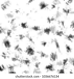 Spotted black and white grunge vector line background. Abstract halftone illustration background. Grunge grid polka dot background pattern
