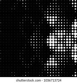 Spotted black and white grunge vector line background. Abstract halftone illustration background. Grunge grid polka dot background pattern
