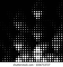 Spotted black and white grunge vector line background. Abstract halftone illustration background. Grunge grid polka dot background pattern
