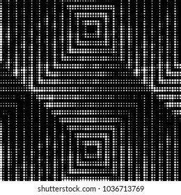 Spotted black and white grunge vector line background. Abstract halftone illustration background. Grunge grid polka dot background pattern
