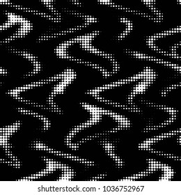 Spotted black and white grunge vector line background. Abstract halftone illustration background. Grunge grid polka dot background pattern