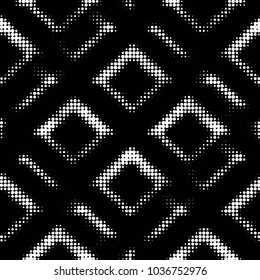 Spotted black and white grunge vector line background. Abstract halftone illustration background. Grunge grid polka dot background pattern