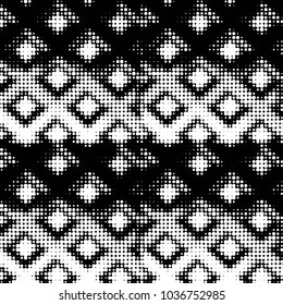 Spotted black and white grunge vector line background. Abstract halftone illustration background. Grunge grid polka dot background pattern
