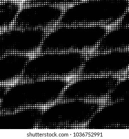 Spotted black and white grunge vector line background. Abstract halftone illustration background. Grunge grid polka dot background pattern