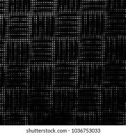 Spotted black and white grunge vector line background. Abstract halftone illustration background. Grunge grid polka dot background pattern