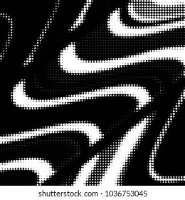 Spotted black and white grunge vector line background. Abstract halftone illustration background. Grunge grid polka dot background pattern