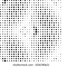 Spotted black and white grunge vector line background. Abstract halftone illustration background. Grunge grid polka dot background pattern
