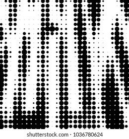 Spotted black and white grunge vector line background. Abstract halftone illustration background. Grunge grid polka dot background pattern
