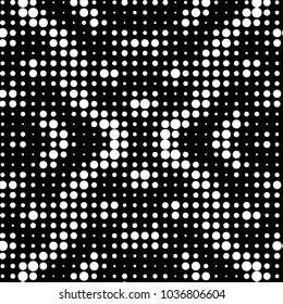 Spotted black and white grunge vector line background. Abstract halftone illustration background. Grunge grid polka dot background pattern