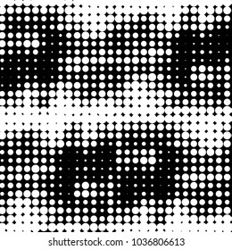 Spotted black and white grunge vector line background. Abstract halftone illustration background. Grunge grid polka dot background pattern