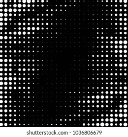 Spotted black and white grunge vector line background. Abstract halftone illustration background. Grunge grid polka dot background pattern