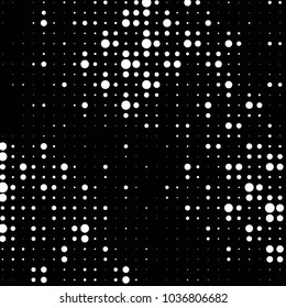 Spotted black and white grunge vector line background. Abstract halftone illustration background. Grunge grid polka dot background pattern