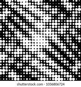 Spotted black and white grunge vector line background. Abstract halftone illustration background. Grunge grid polka dot background pattern