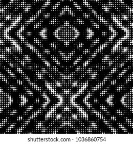 Spotted black and white grunge vector line background. Abstract halftone illustration background. Grunge grid polka dot background pattern
